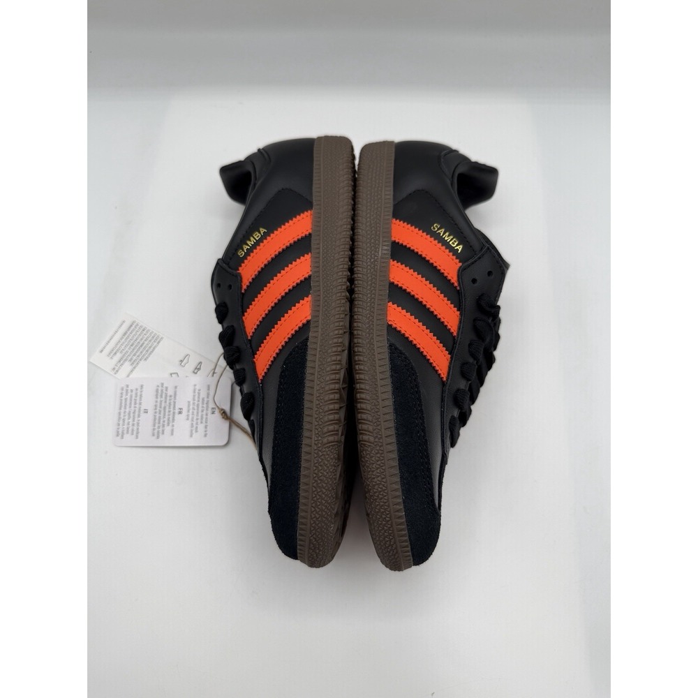 Adidas Samba OG, Men's 5, EU 37 1/3,Black-Impact Orange, Gum Sole, JR0910, NIB - Picture 5 of 16